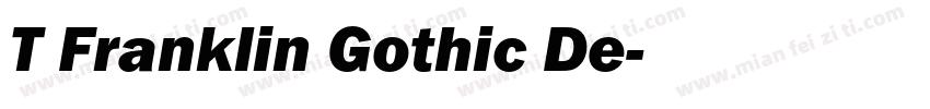T Franklin Gothic De字体转换